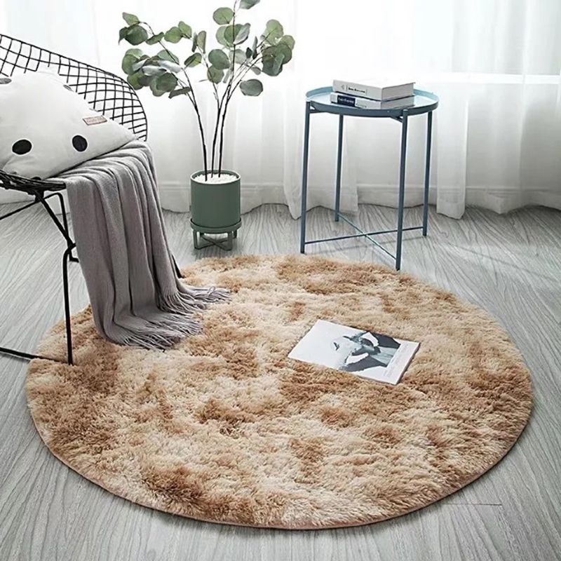 Simplicity Decoration Rug Multi-Colored Tie Dye Carpet Polyester Washable Non-Slip Backing Stain Resistant Rug