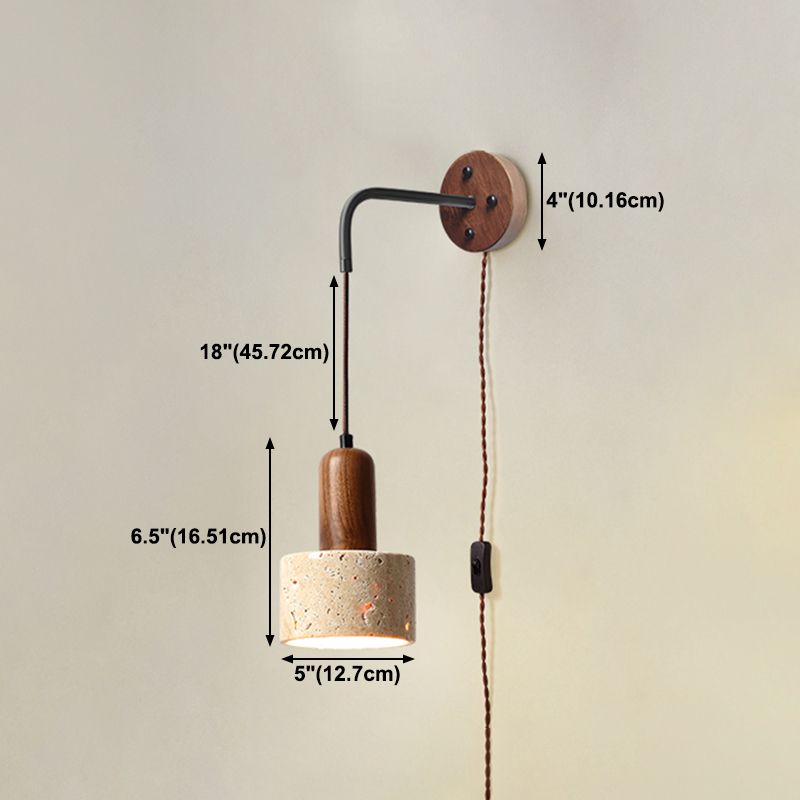 Iluminación de apliques de pared sombreada de piedra iluminación de pared moderna