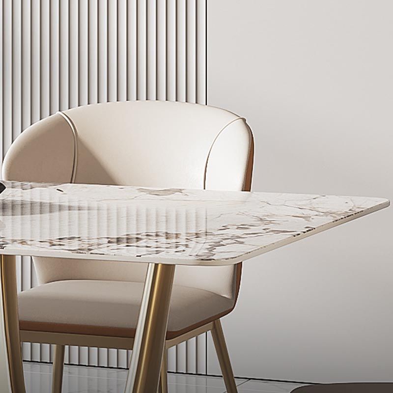 Designer Style Sintered Stone Top Dining Table Set Rectangular 1/4/5/7 Pieces Dining Set