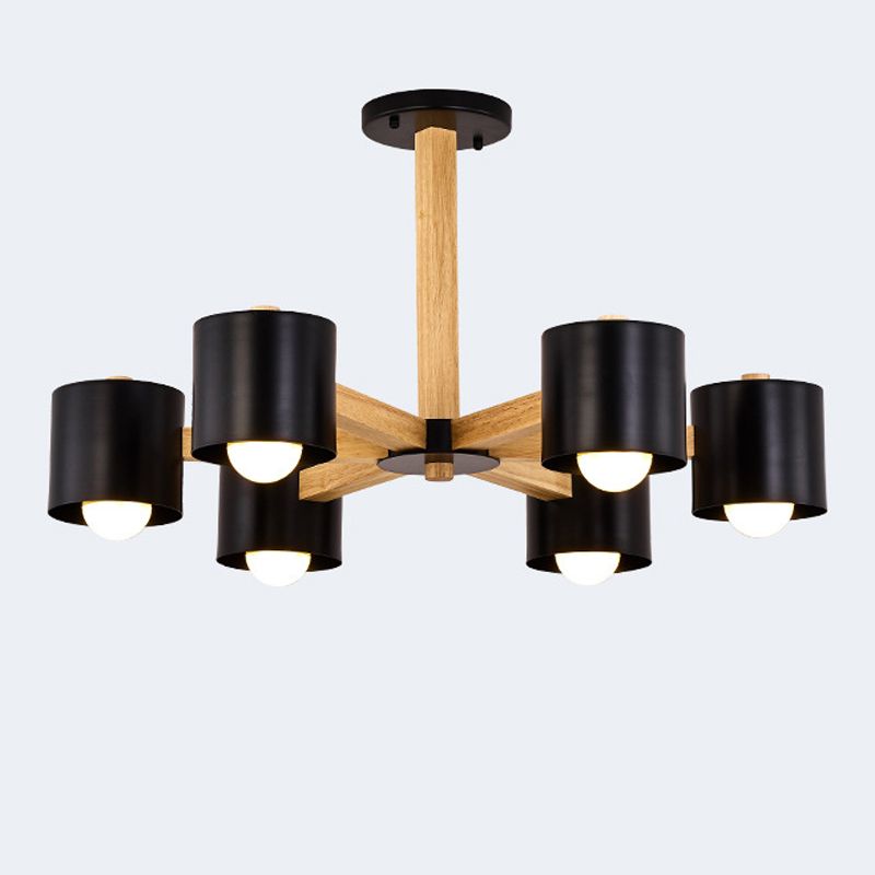 Multi -licht cilindrische tak hangende lichten moderne stijl metaalhangende verlichting