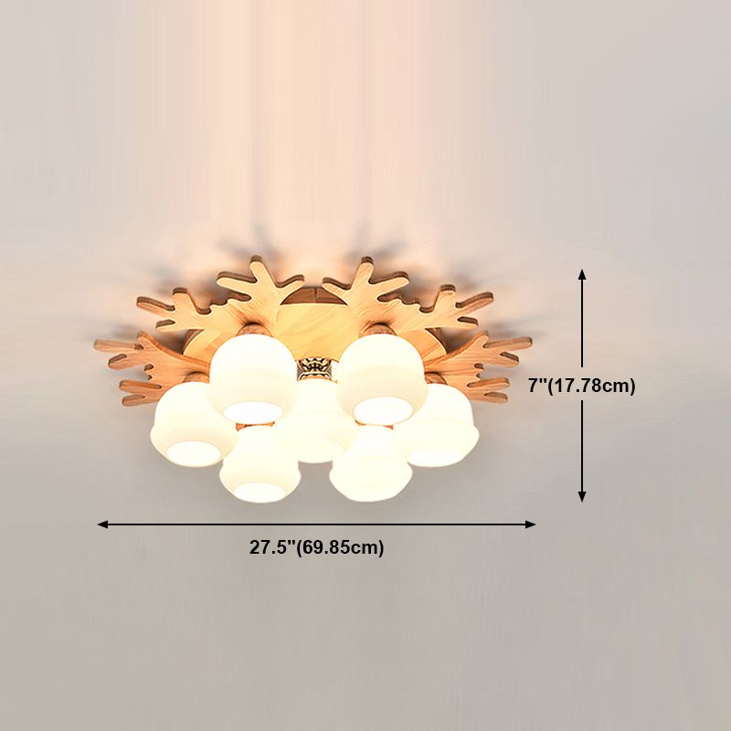 Minimalist Ball Shape Ceiling Light Fixture Glass Bedroom Ceiling Mount Lamp Fixture