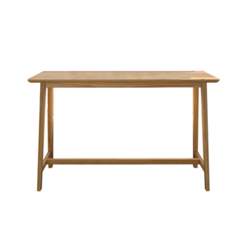 1/4 Pieces Modern Rectangle Solid Wood Bar Table with High Stools