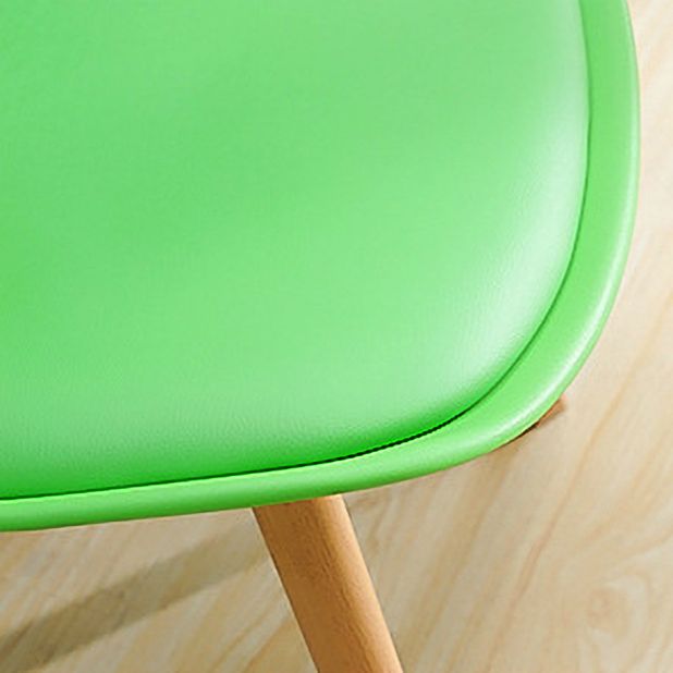 Zeitgenössischer Stil Esszimmerstuhl fest Armless Stühle mit hölzernen Beinen