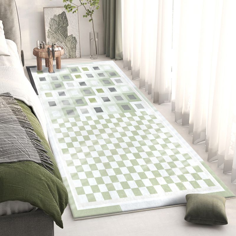 Modern Style lattice Rug Rectangle Stain Resistant Polyester Rug for Home Decor