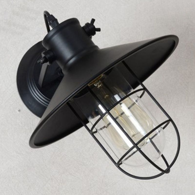 Angle Shade Wandleuchte amerikanische Retro -Industriestil Metal 1 Leichte Leuchten