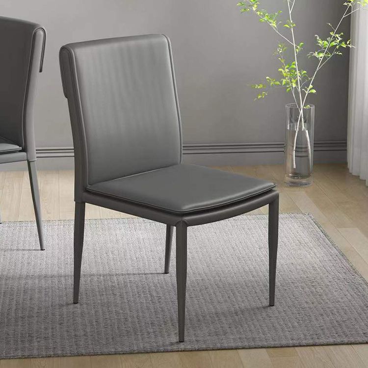 Kitchen Armless Metal Dining Chairs Home Side Chair with Upholstered