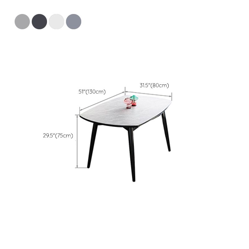 Modern Stone Scalable Dining Table Rubber Leg for Dining Room