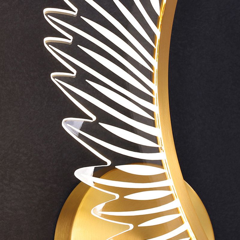Modern Unique Shape Wall Mount Light Fixture Sconce Lamp in Gold for Dining Room