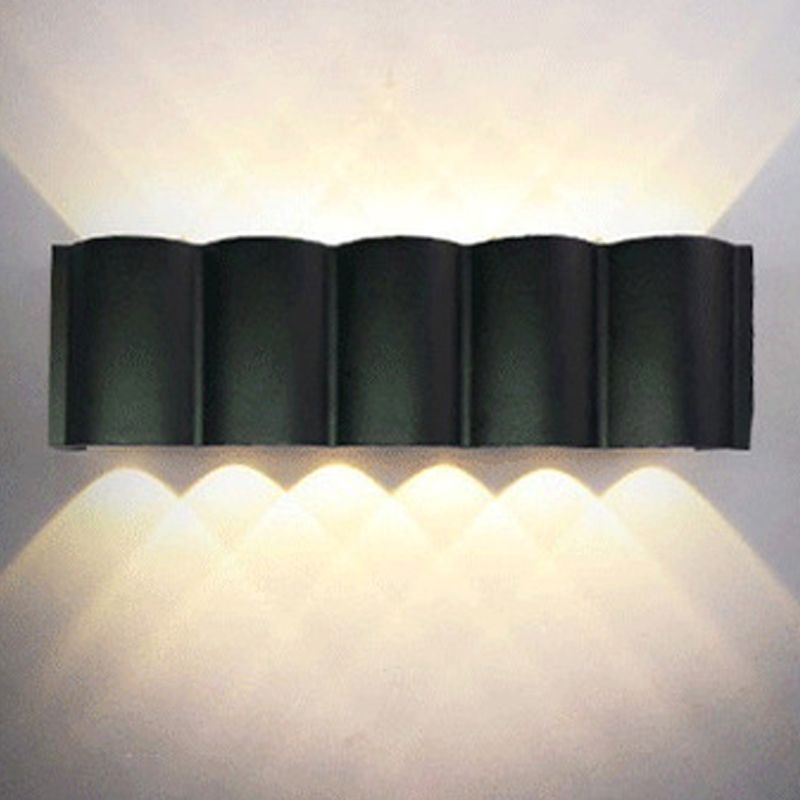 Geometric Wall Mounted Lamps Modern Style Metal Multi Lights Wall Light Sconces in Black