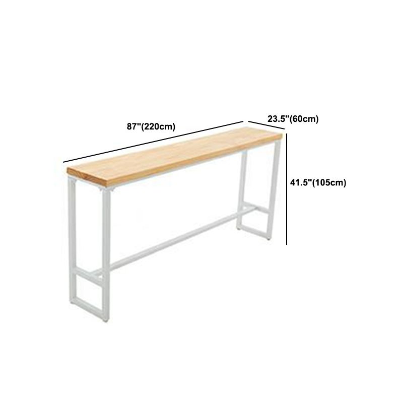 Iron and Wood Rectangular Table Modern Minimalist Home Bar Table