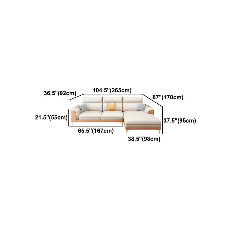 Contemporary Faux Leather Sofa with Pillow Top Arm for Living Room