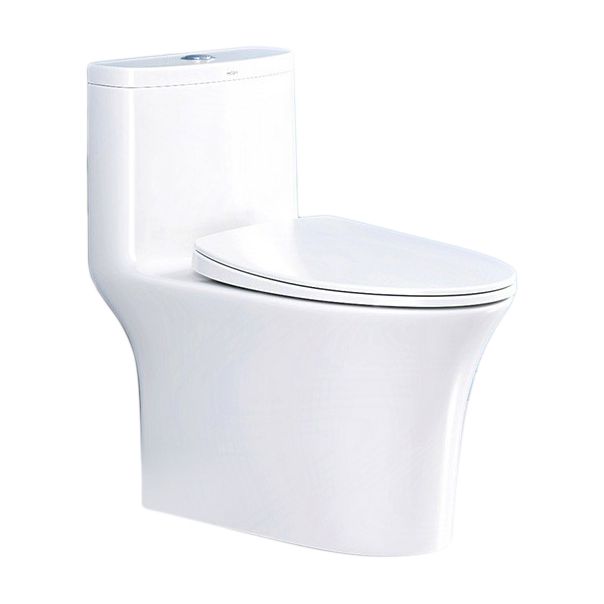 Traditional Porcelain Toilet One Piece Floor Mounted Siphon Jet Toilet