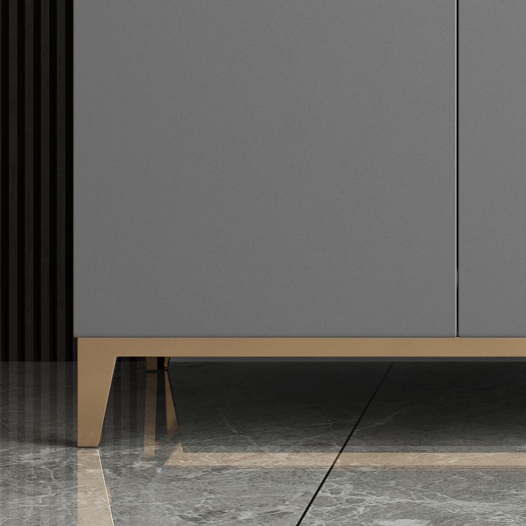 4 Drawer Buffet Sideboard Engineered Wood and Stone Sideboard Table