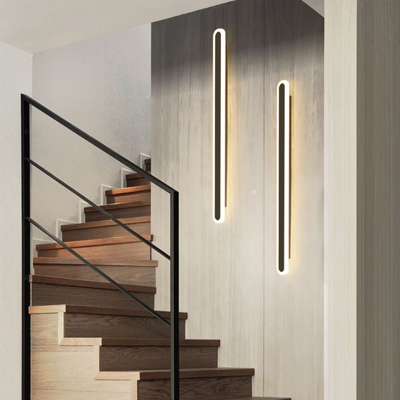 Metal Linear Shape Wall Light Modern 1-Light Wall Mount Fixtures