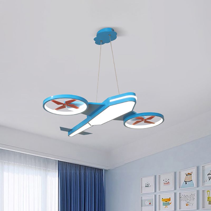 Acrylic Slim Panel Plane Pendant Light Child Bedroom Kindergarten Kids Hanging Lamp