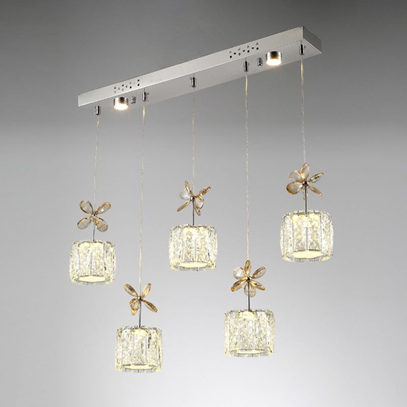 Contemporary Pendant Lights Cylinder Island Lighting Ideas Crystal for Kitchen Island