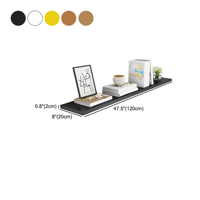 Contemporary Wood Bookshelf Closed Back Wall Mounted Bookcase for Office