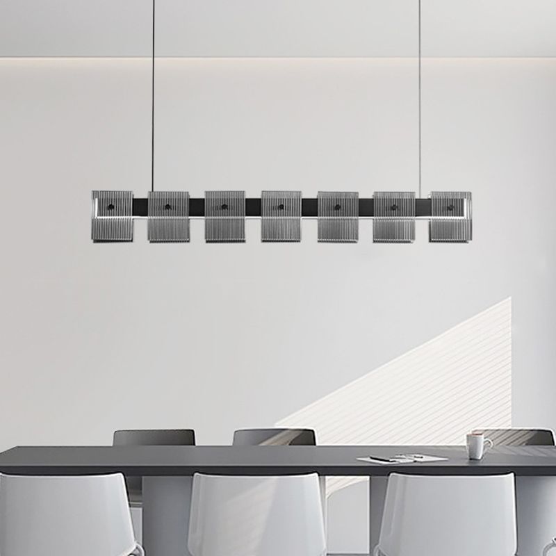 Glass Island Pendant Modern Style Island Light Fixtures for Dining Room