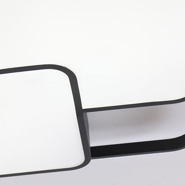 Quadrilateral Shape Flush Ceiling Light Fixture Modern Minimalist Style Acrylic Flush Light