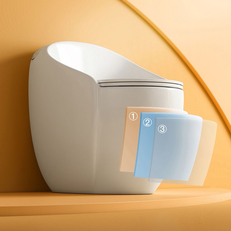 1-Piece Flush Toilet 1.2/1.6 GPF Elongated Toilet Bowl for Bathroom