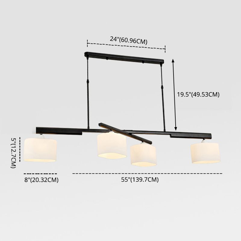 Industrial Linear Chandelier Multi-Light Pendant Coffee Shop Reataurant Light Indoor Light