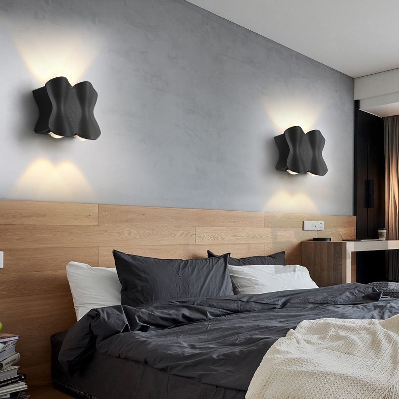 Matte Black Metal Simplicidad LED LECH LEAP LECHE MODERNA DEL ALTO MODERNO LUCHAS DE ACONCE