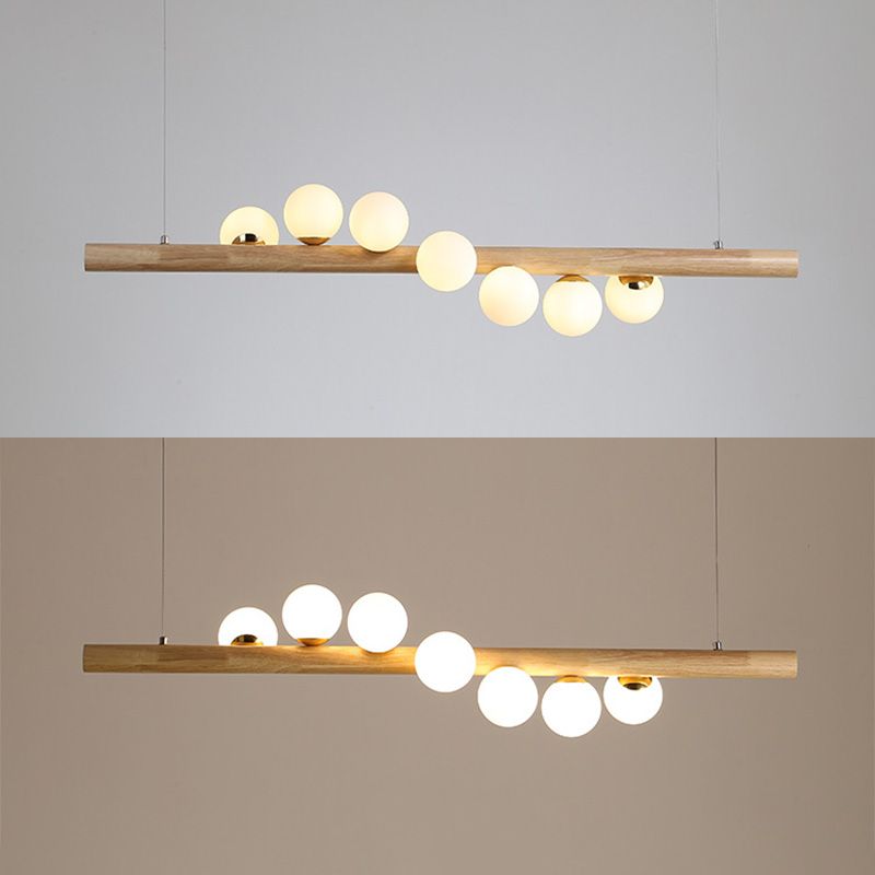 Spherical Large Kitchen Pendant Lights Glass Modern Simplicity Island Chandelier Lights for Dining Table