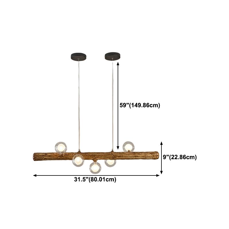 Glass Island Lighting Fixture Modern Style Pendant Lighting Fixture
