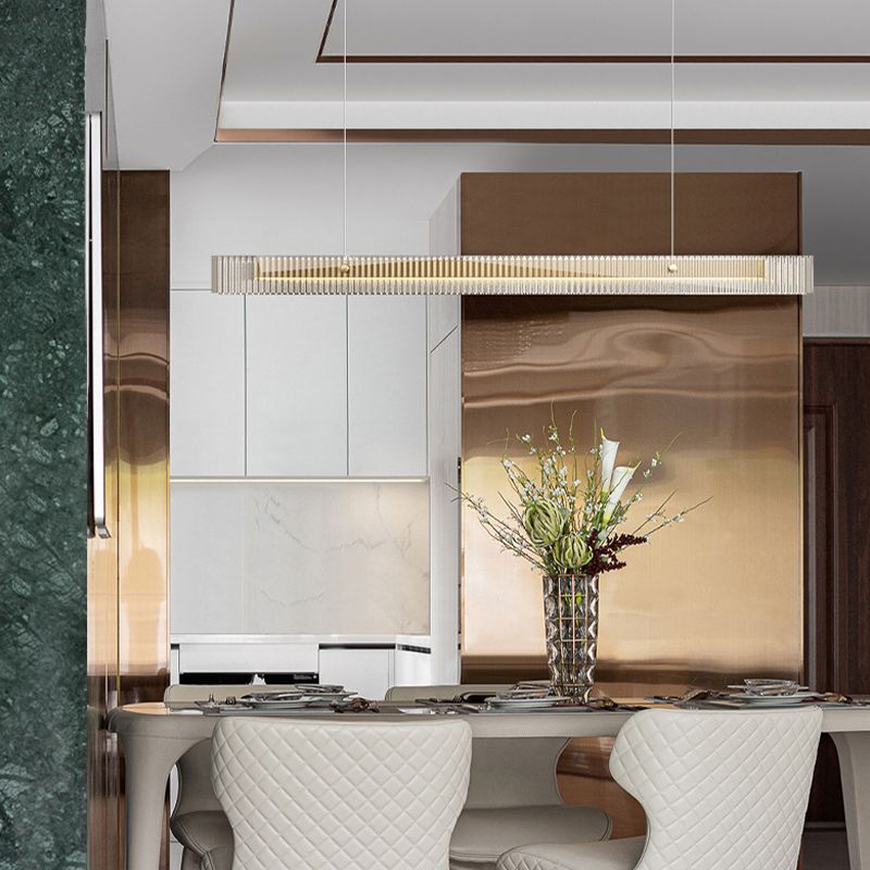 Modern Single Golden Kitchen Island Lighting LED Island Pendant Lighting