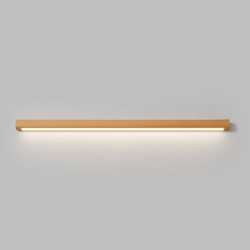 Luci da parete di vanità lineari in stile moderno legno 1 luci specchio da toeletta leggero