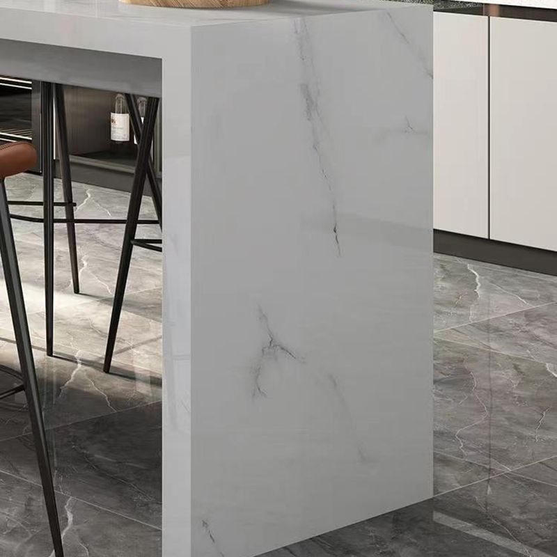 Modern Style Rectangle Stone Bistro Bar Desk Table for Living Room