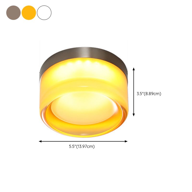 Cylinder Shape Wall Lamp Modern Style Acrylic 1 Lights Wall Light for Living Room