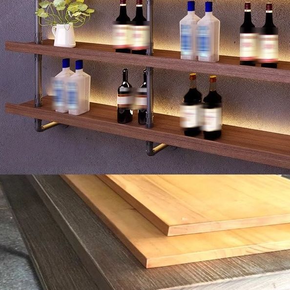 Industrial Style Bookshelf Wall Mounted Shelf Bookcase for Home