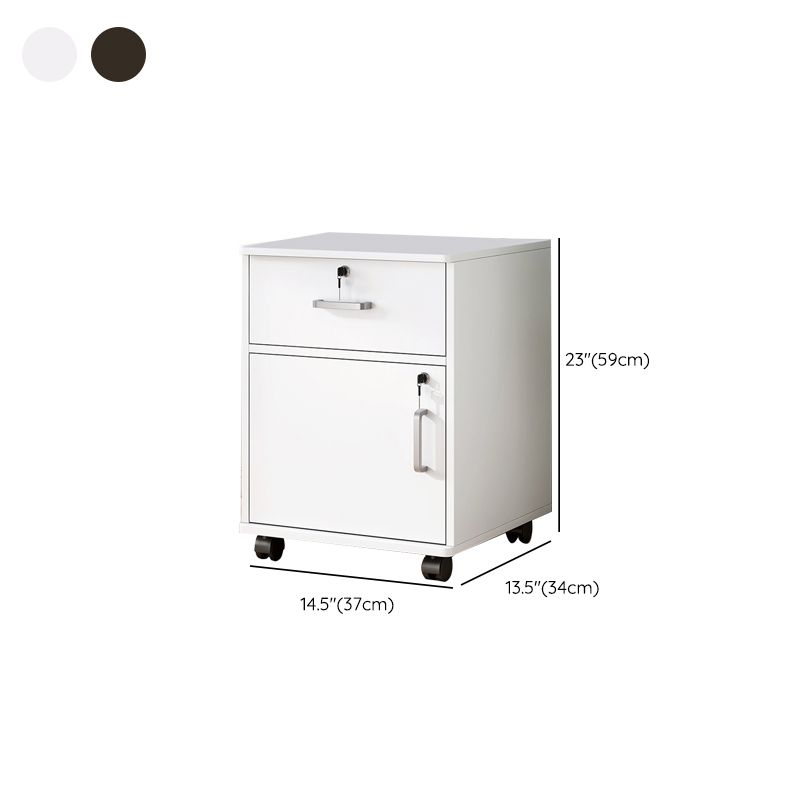 Locking File Cabinet Wood Modern Vertical File Cabinet with Drawers