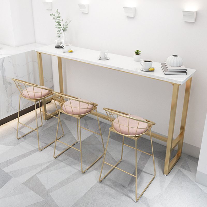 Rectangle Bar Table Contemporary Pub Table for Indoor and Breakroom