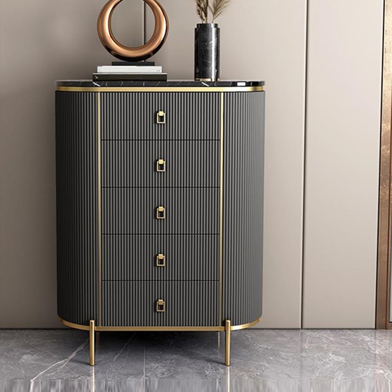 Classic Glam Vertical Lingerie Chest Stone Storage Chest for Bedroom