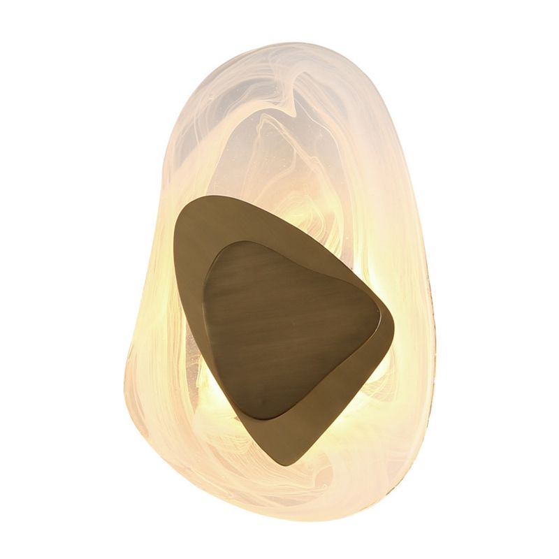 Unique Shape Glass Wall Light Modern Style 1 Light Wall Light Sconce