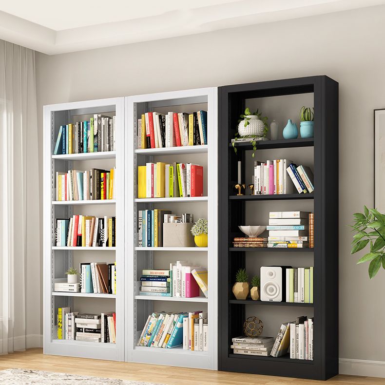 Open Metal Bookshelf Modern Home Living Room Rectangular Bookcase