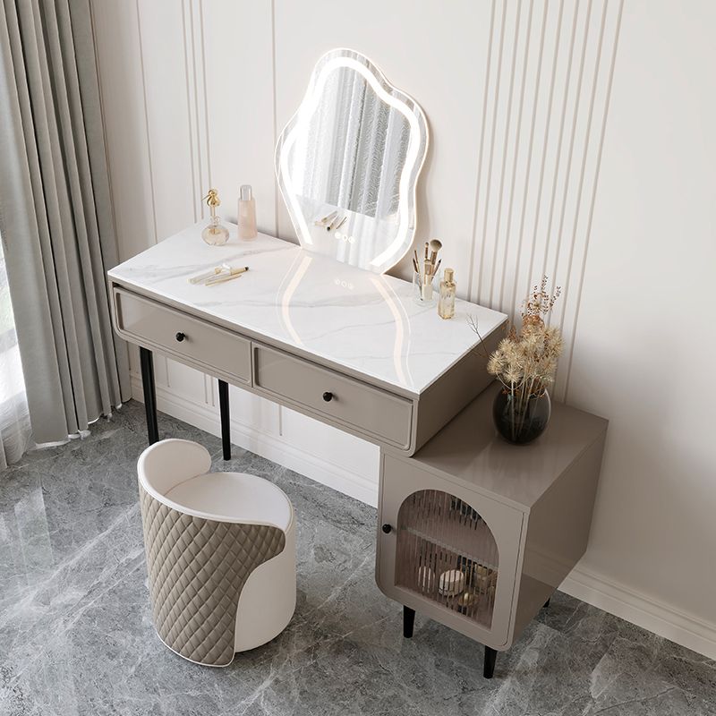 2 Storage Drawers Makeup Vanity Desk Table Solid Wood Vanity