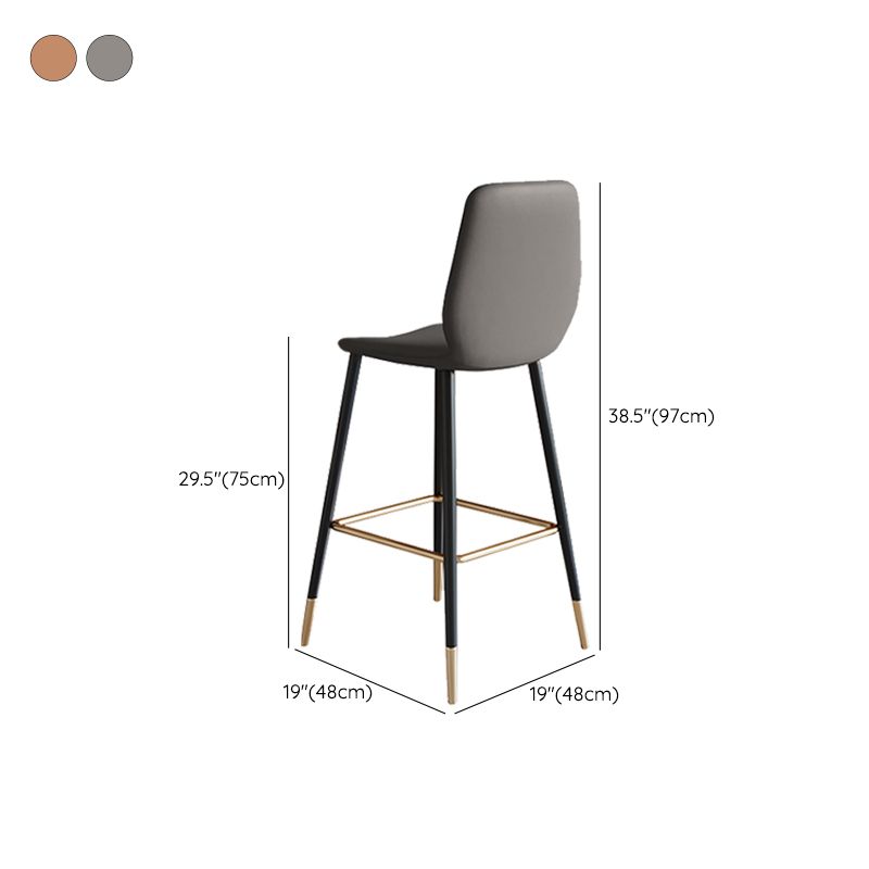 Contemporary Low Back Counter-height Stool with Upholstered for Living Room