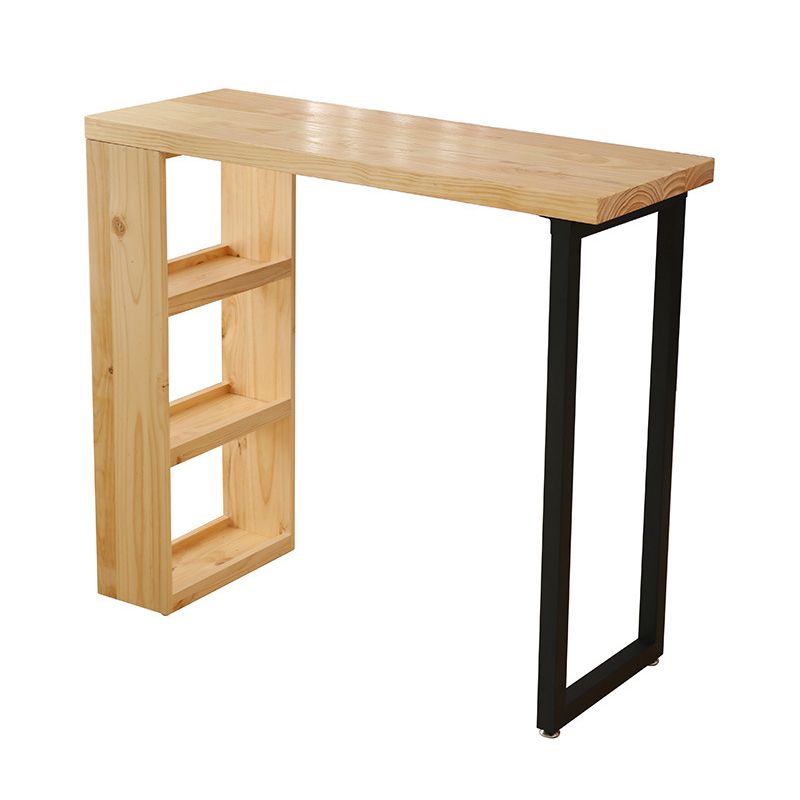 Glam 1/2/3 Pieces Bar Table Set Rectangle Bar Table with Wooden High Stools