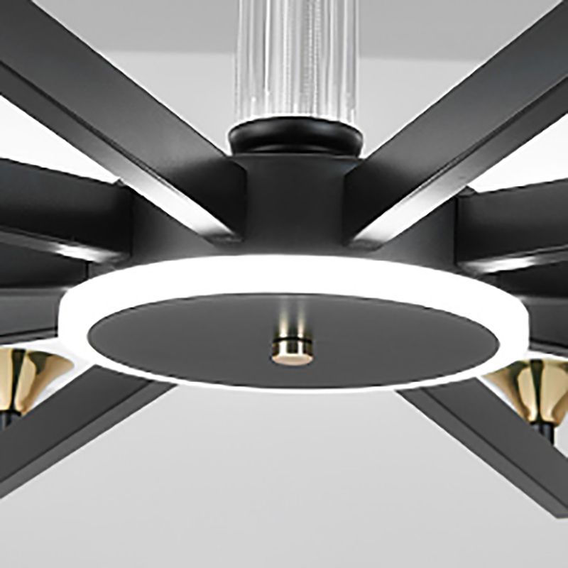 Kronleuchter leichter Glas Multi -Kopf -Anhänger Licht für Wohnzimmer