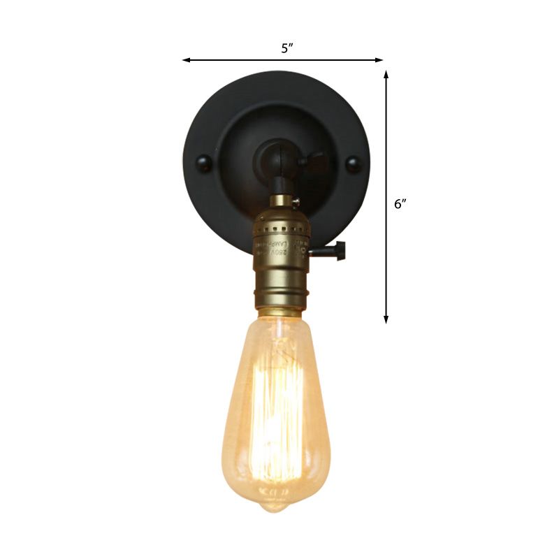 1 Kopf Metallic Wall Lighting Vintage Sty
