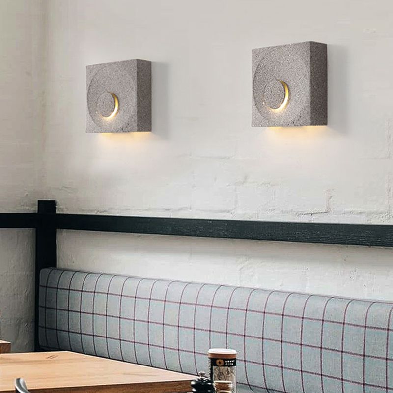 Moderner Stil Zement Wandleuchte quadratische Form Wandleuchte für Wohnzimmer