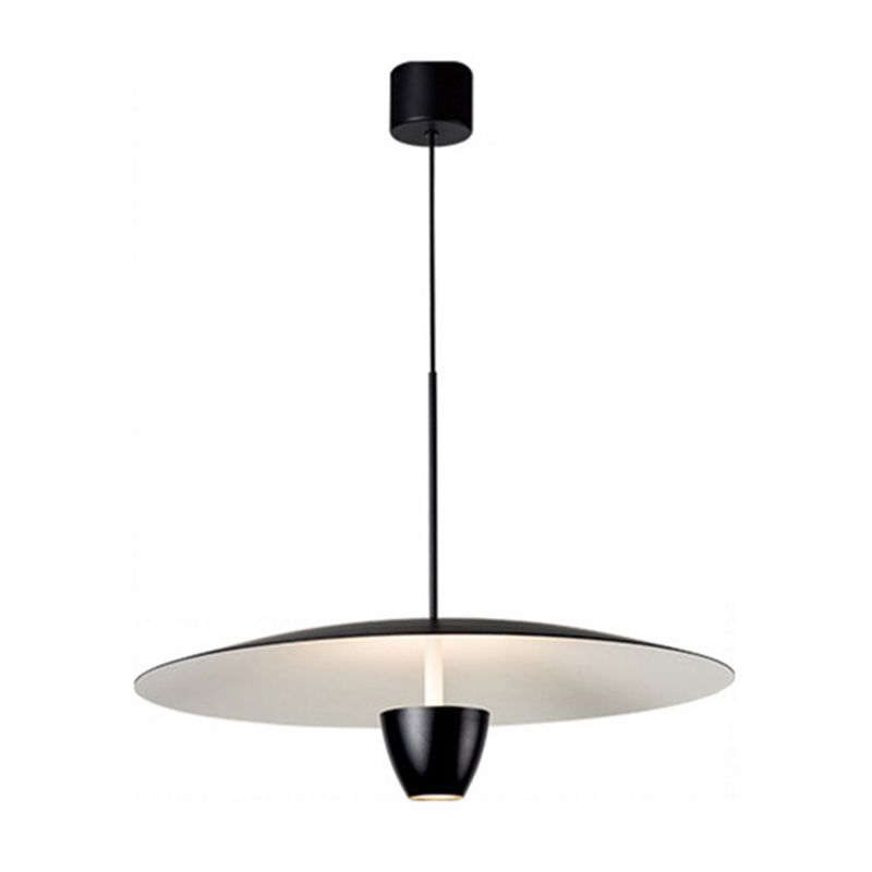 Salle à manger Neutre pendentif léger en métal noir LED de plafond simple