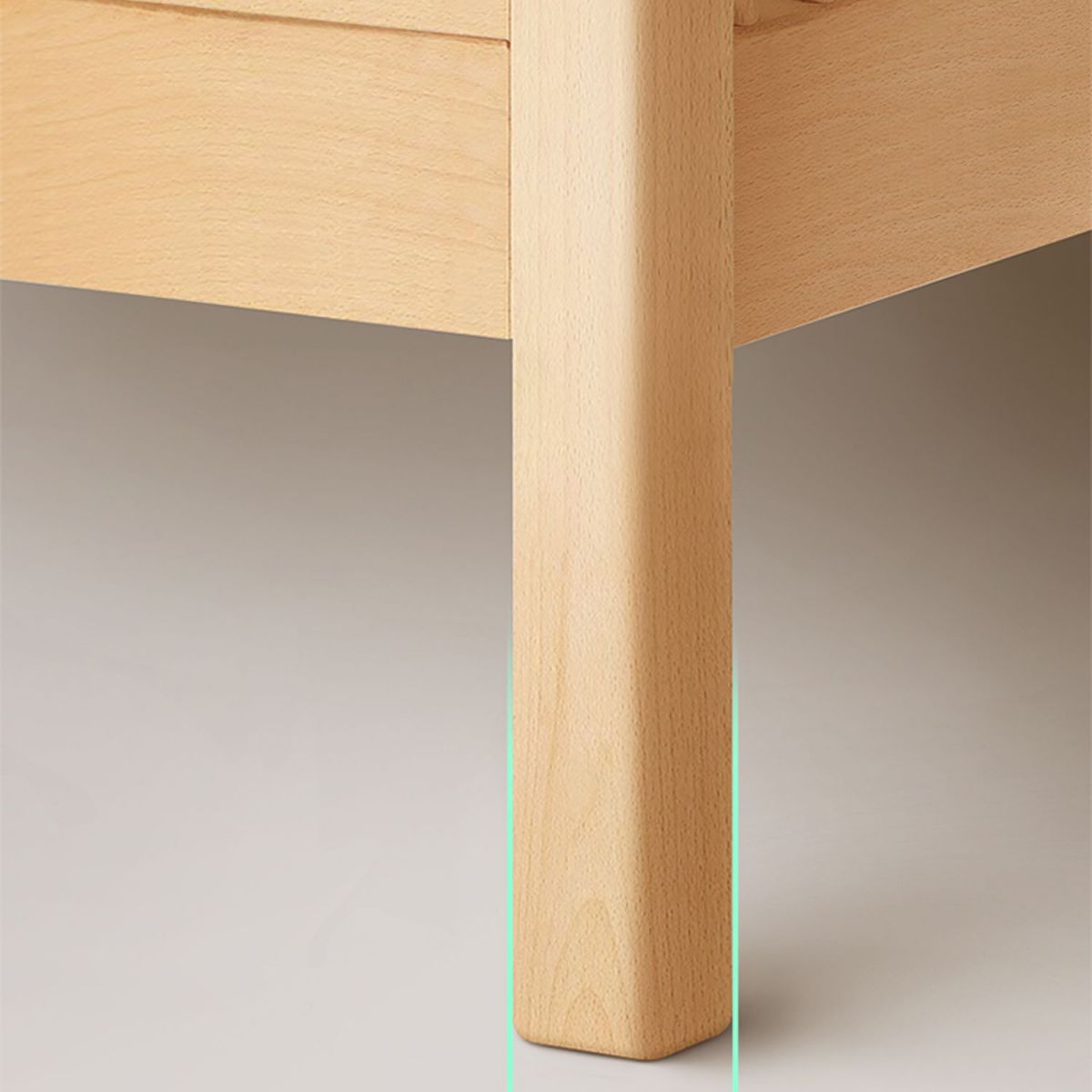 Solid Wood Contemporary Washed Nursery Bed with Guardrail for Bedroom