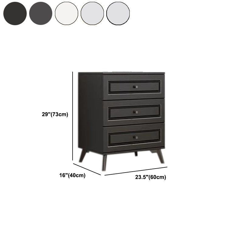 Contemporary Soft-Close Drawers Storage Chest Wood Dresser with Metal Feet