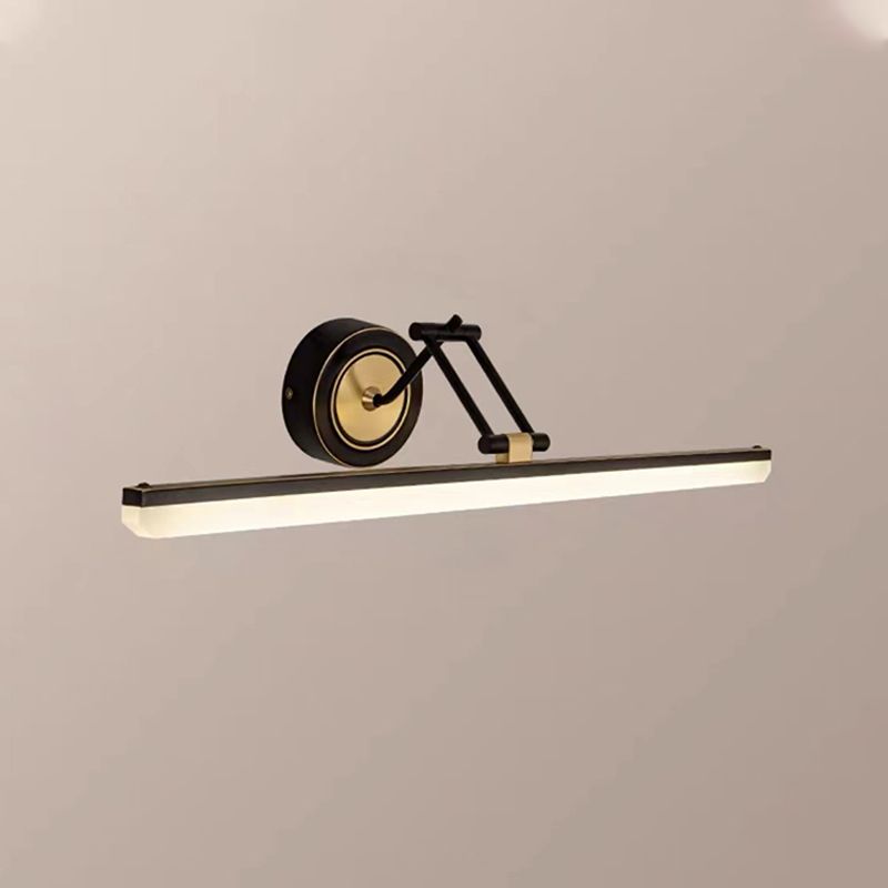 Luminaires de vanité LED en laiton moderne sur miroir pour le maquillage de la salle de bain