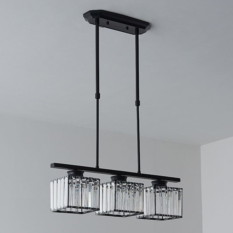 Light Luxury Style Hanging Lamp Geometry Shape Island Light Fixture for Dining Table