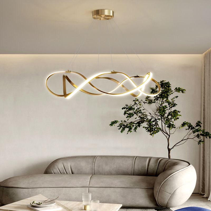 Curvas sin costuras de lámparas contemporáneas luces colgantes colgantes con sombra acrílica